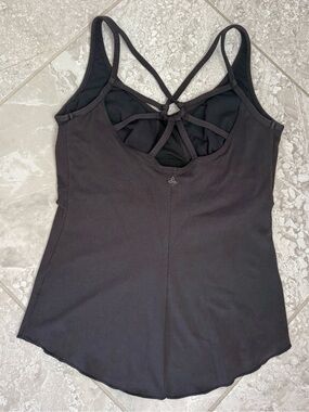 Prana Black Strappy Back Tank Top, Size XS